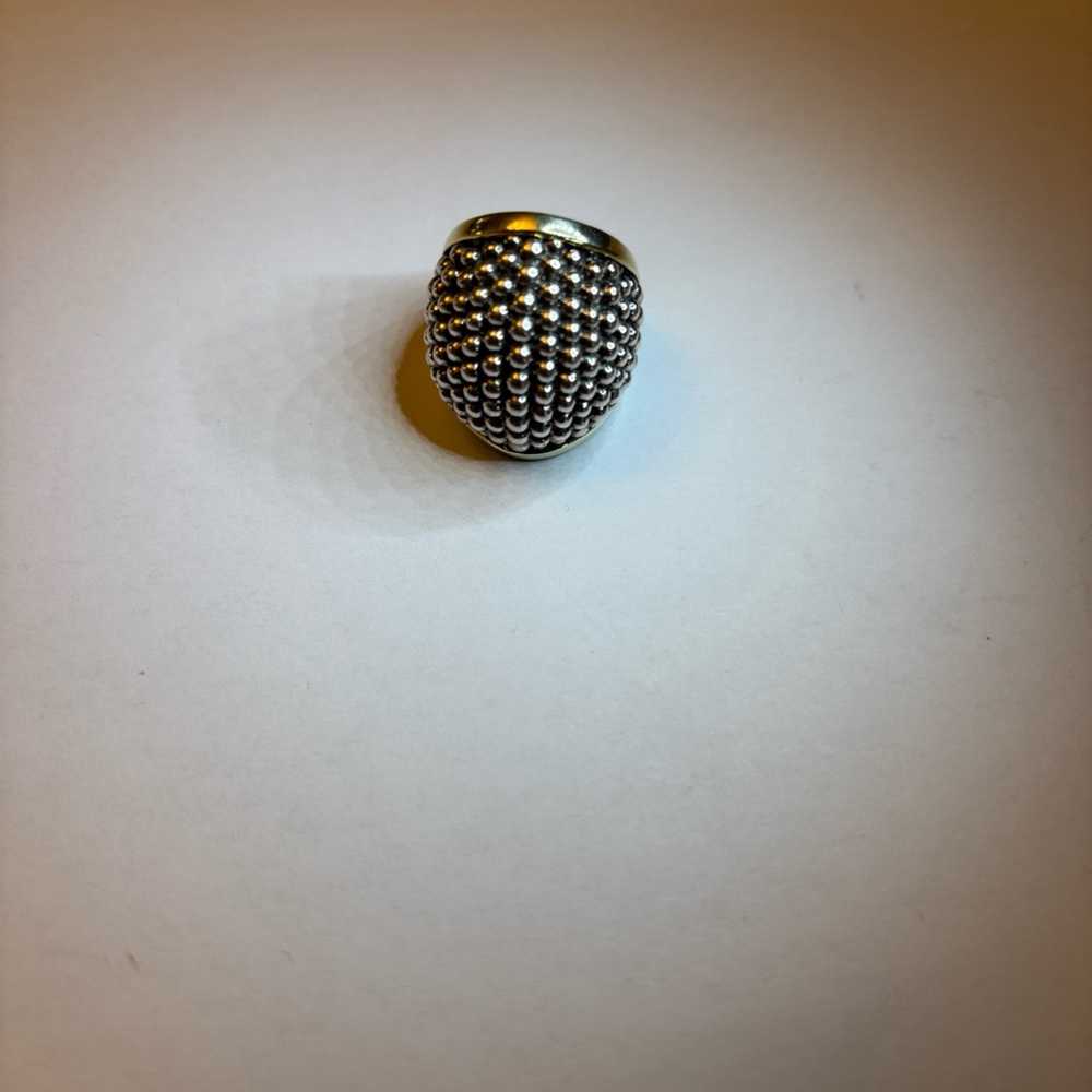 LAGOS Silver Beaded Dome Ring